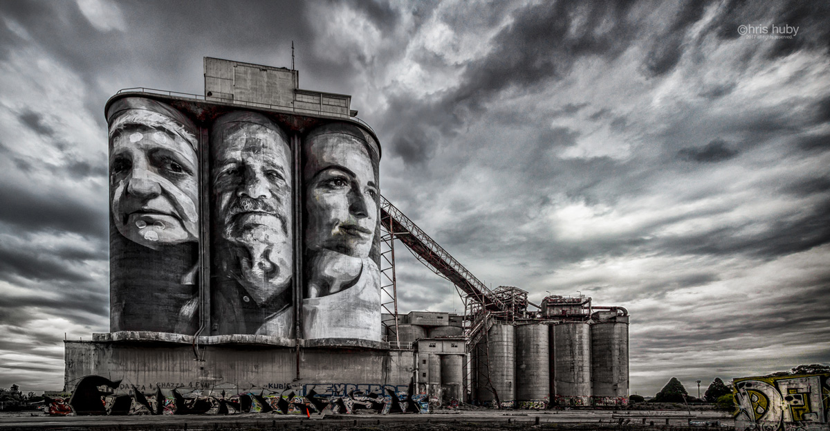 landscape photography, architectural photography, Geelong cement works, street photography, mural art, industrial photography, street art photography, Tyrone Wright artist, Rone artist, Geelong silos art, Geelong, Victoria, Australia